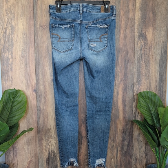 American Eagle Super Stretch Distressed Jegging Jeans 6 C672 - Picture 7 of 10